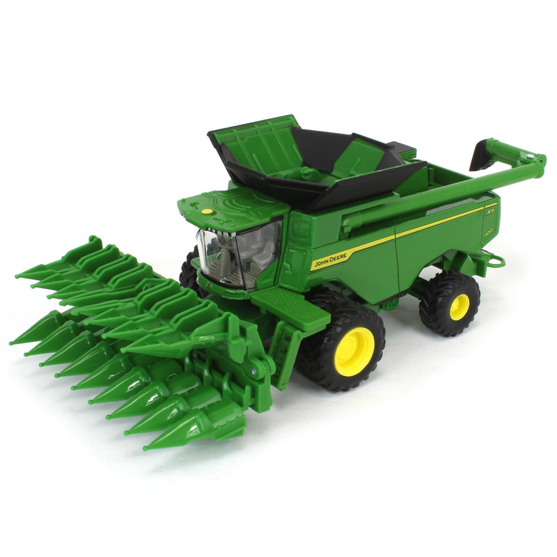 1/64 John Deere Harvesting Set with 8R 370 Tractor, Grain Cart, X9 1100 Combine & Grain Semi by ERTL