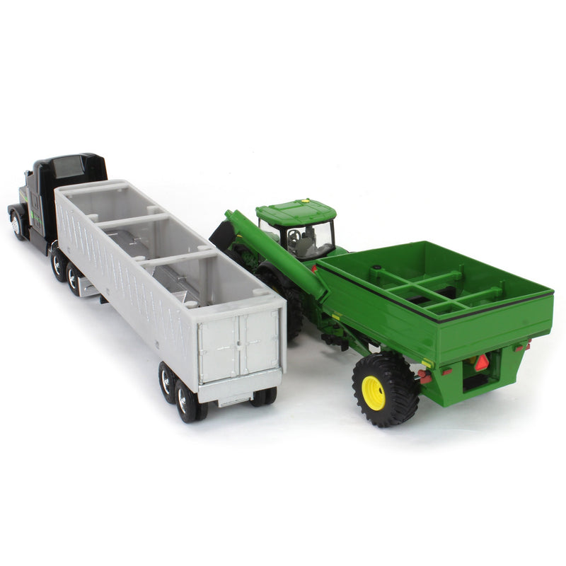 1/64 John Deere Harvesting Set with 8R 370 Tractor, Grain Cart, X9 1100 Combine & Grain Semi by ERTL