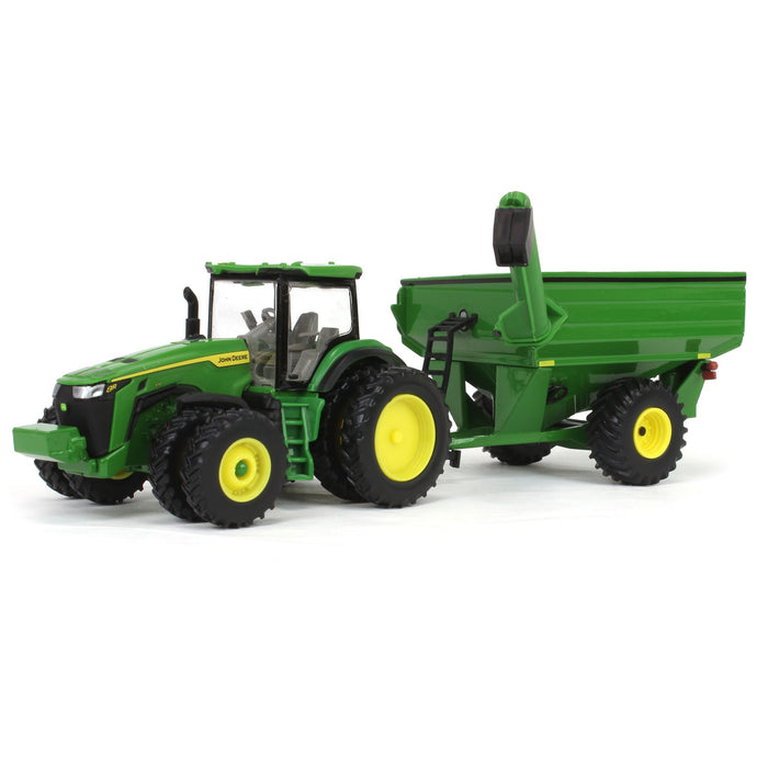 1/64 John Deere Harvesting Set w/ 8R 370 Tractor, Grain Cart, X9 1100 Combine & Grain Semi