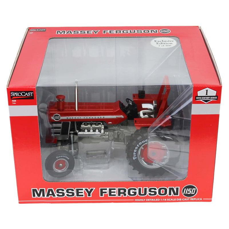 1/16 Massey Ferguson 1150 Tractor with Firestone Tires, ROPS & Chrome Stack by SpecCast, 1st in Outback Toys Exclusive 20th Century Series