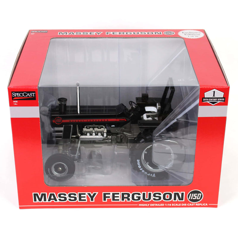 Black Chase Unit ~ 1/16 Massey Ferguson 1150 Tractor with ROPS & Firestone Tires by SpecCast