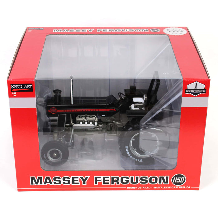 Black Chase Unit ~ 1/16 Massey Ferguson 1150 with ROPS & Firestone Tires