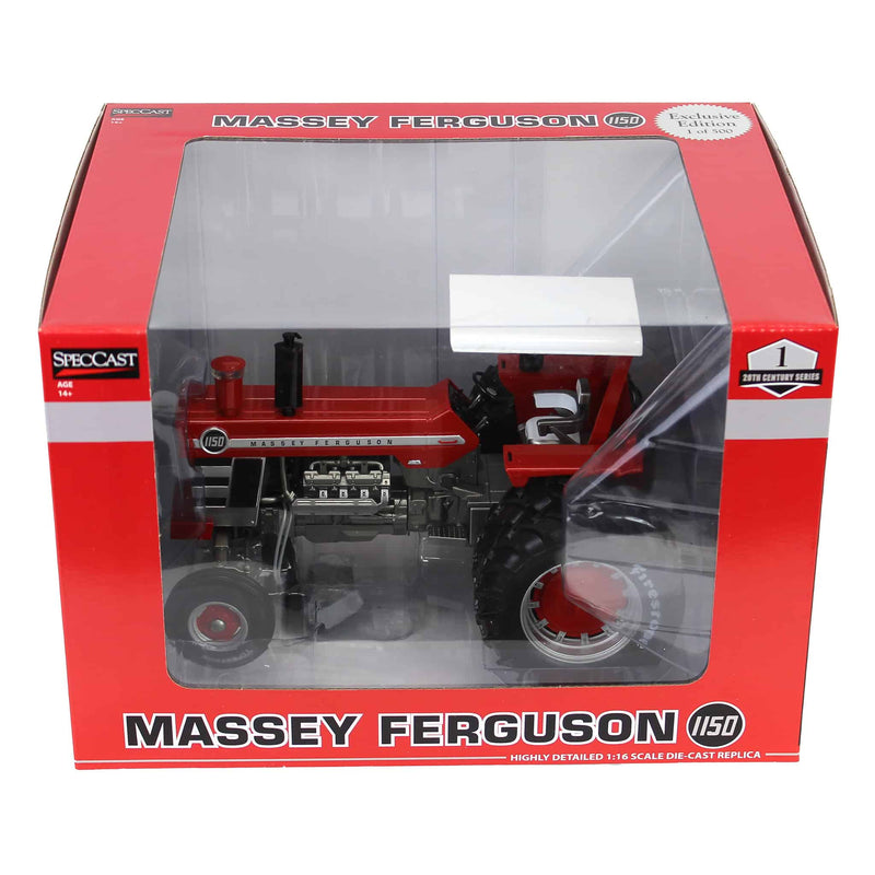 Set of 2 ~ 1/16 Massey Ferguson 1150 Tractors with Firestone Tires by SpecCast, 1st in Outback Toys Exclusive 20th Century Series
