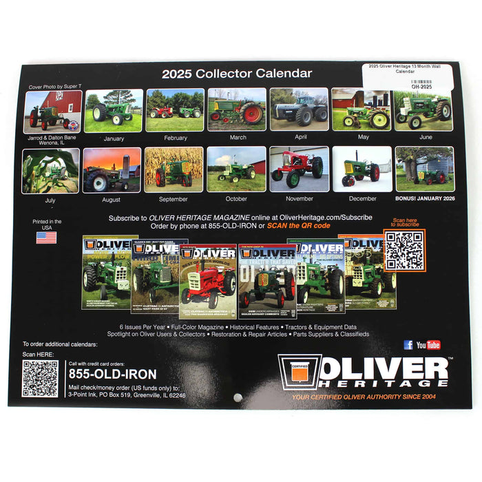 2025 Oliver Heritage 13 Month Wall Calendar