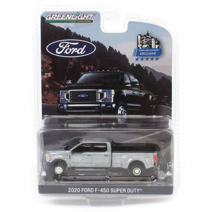 Raw Chase Unit ~ 1/64 2020 Ford F-450 Platinum Super Duty Dually Pickup Truck, Agate Black, Town & Country Exclusive