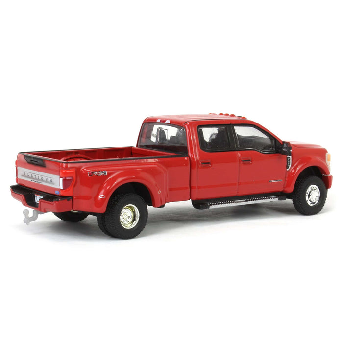 1/64 2020 Ford F-450 Platinum Super Duty Dually Pickup Truck, Rapid Red, Town & Country Exclusive