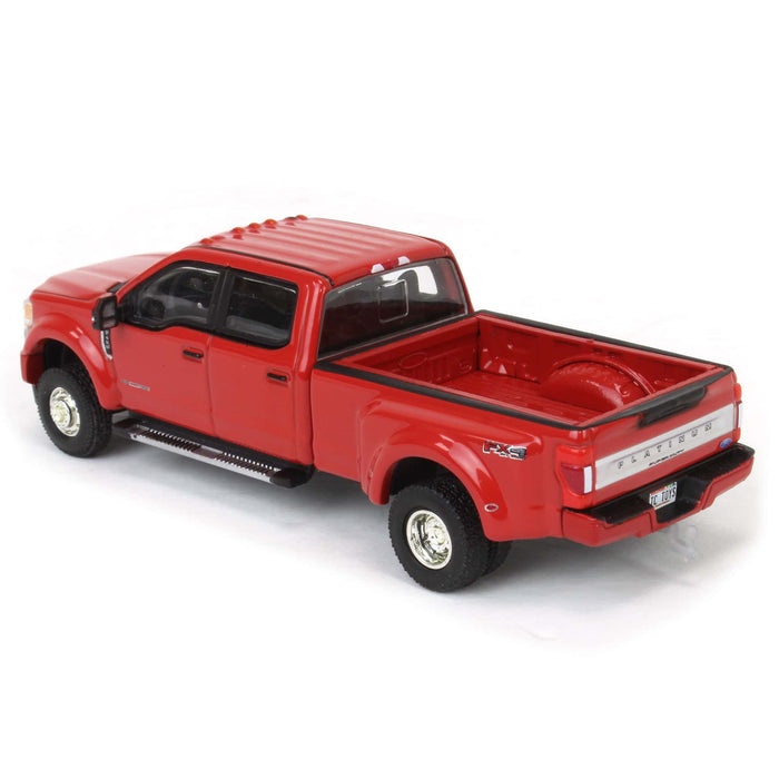 1/64 2020 Ford F-450 Platinum Super Duty Dually Pickup Truck, Rapid Red, Town & Country Exclusive