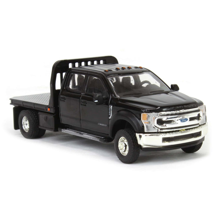 1/64 2020 Ford F-450 XLT Super Duty Dually Flatbed, Agate Black, Town & Country Exclusive