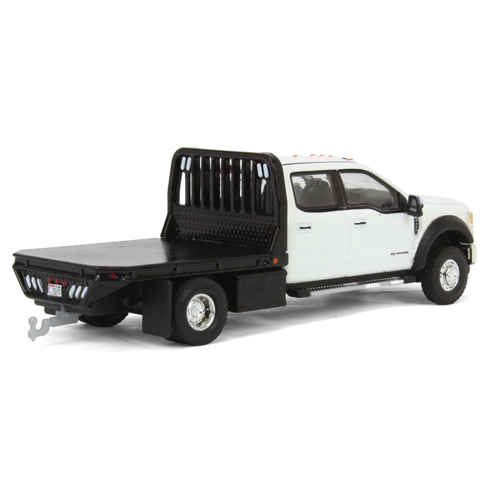 1/64 2020 Ford F-450 XLT Super Duty Dually Flatbed, Oxford White, Town & Country Exclusive