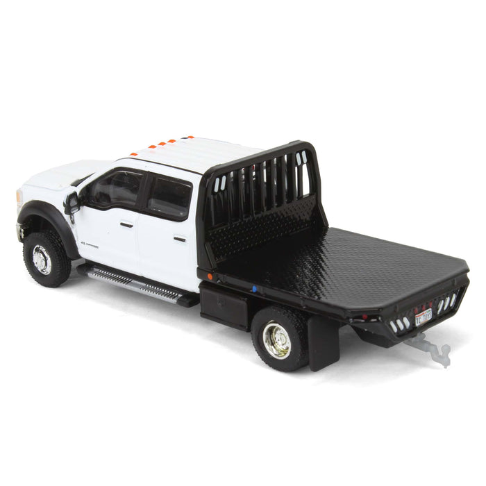 1/64 2020 Ford F-450 XLT Super Duty Dually Flatbed, Oxford White, Town & Country Exclusive