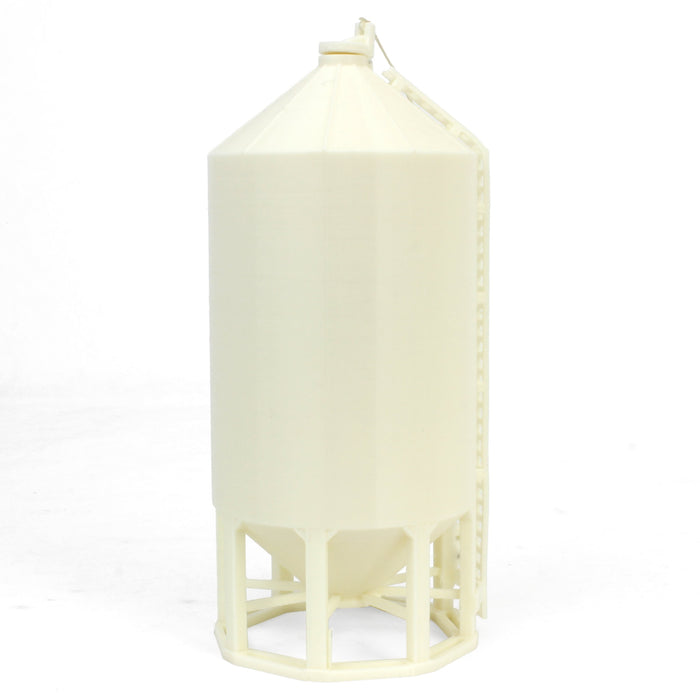 1/64 Smooth Wall Multi-Purpose White 4100 Bushel Bin, 3D Printed