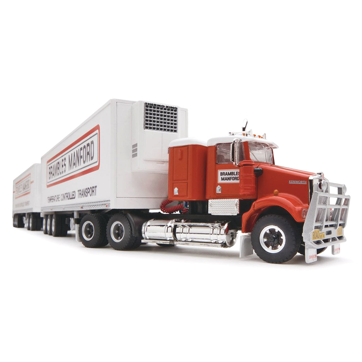 1/64 Brambles Manford Road Train with Kenworth Truck, Dolly & 2