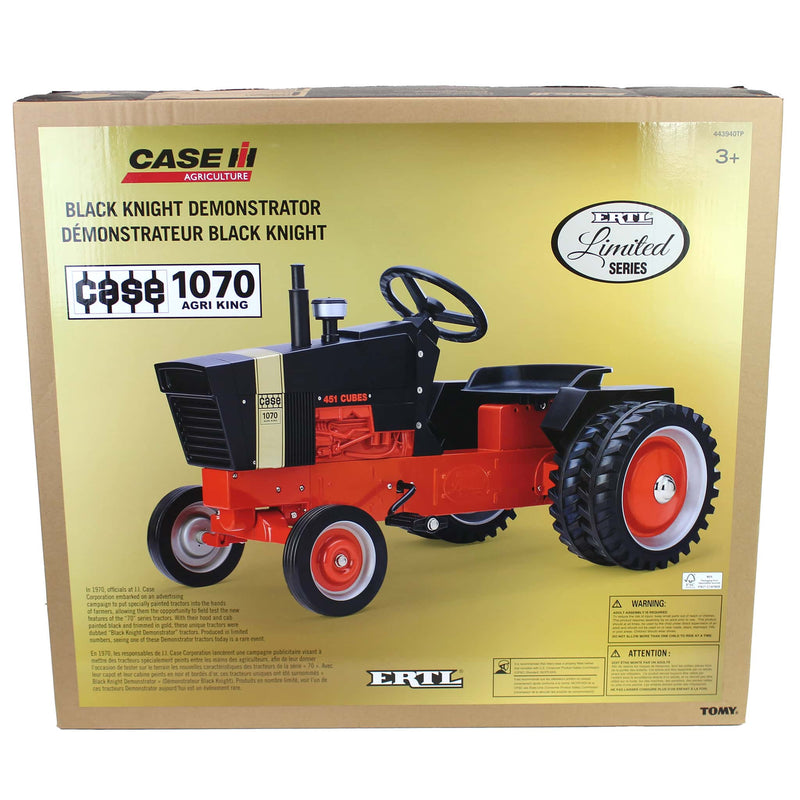 Case 1070 Agri King Black Knight Demonstrator Pedal Tractor with Rear Duals, ERTL Limited Series