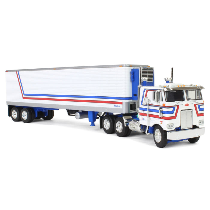 1/64 Peterbilt 352 CEO with 40ft Vintage Reefer Trailer, USA Bicentennial Patriot, DCP by First Gear