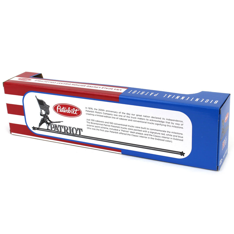 1/64 Peterbilt 352 COE with 40ft Vintage Reefer Trailer, USA Bicentennial Patriot, DCP by First Gear