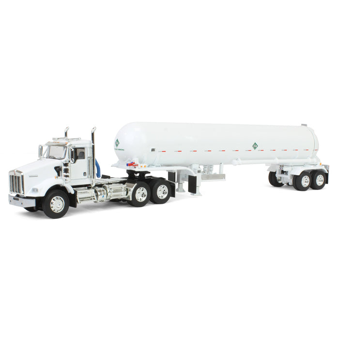 1/64 White Kenworth T800 w/ Mississippi LP Anhydrous Tanker, DCP by First Gear