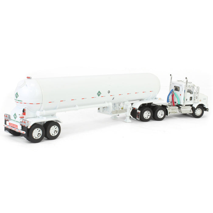 1/64 White Kenworth T800 w/ Mississippi LP Anhydrous Tanker, DCP by First Gear