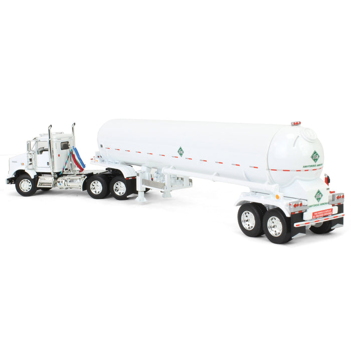 1/64 White Kenworth T800 w/ Mississippi LP Anhydrous Tanker, DCP by First Gear