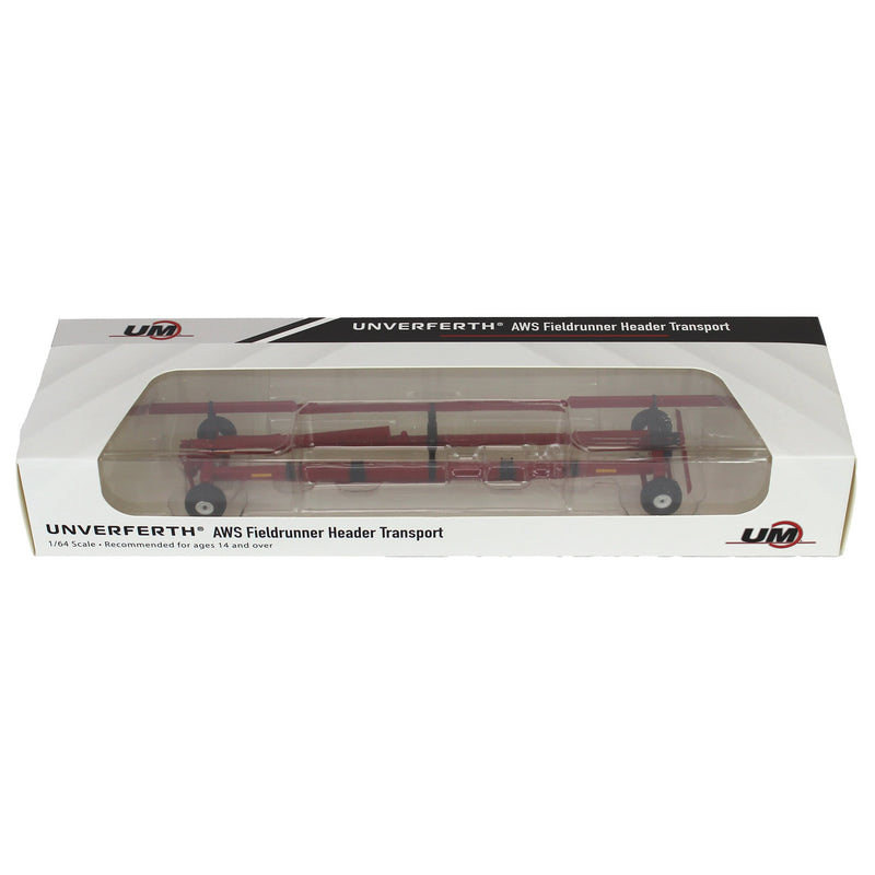 1/64 Unverferth AWS Fieldrunner Header Trailer by SpecCast, Red