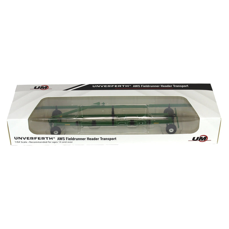 1/64 Unverferth AWS Fieldrunner Header Trailer by SpecCast, Green