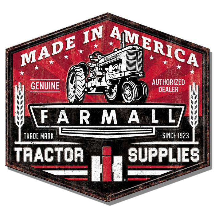 IH Farmall Made in America Tractor Supplies Tin Sign