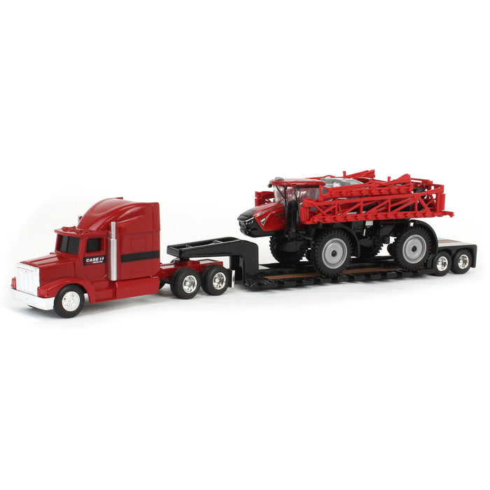 1/64 Case IH Patriot 4350 Sprayer & Semi with Lowboy Trailer