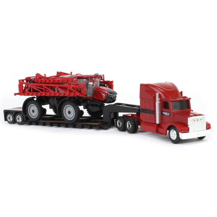 1/64 Case IH Patriot 4350 Sprayer & Semi with Lowboy Trailer