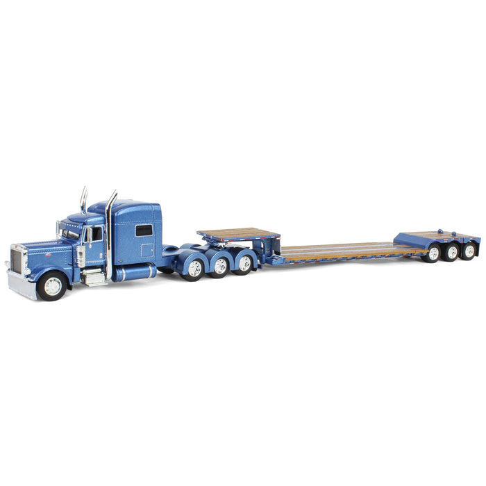 1/64 Blue Peterbilt 389 with Fontaine Renegade Lowboy Trailer, DCP by First Gear