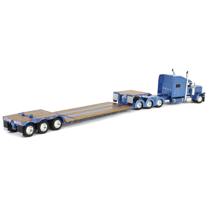 1/64 Blue Peterbilt 389 with Fontaine Renegade Lowboy Trailer, DCP by First Gear