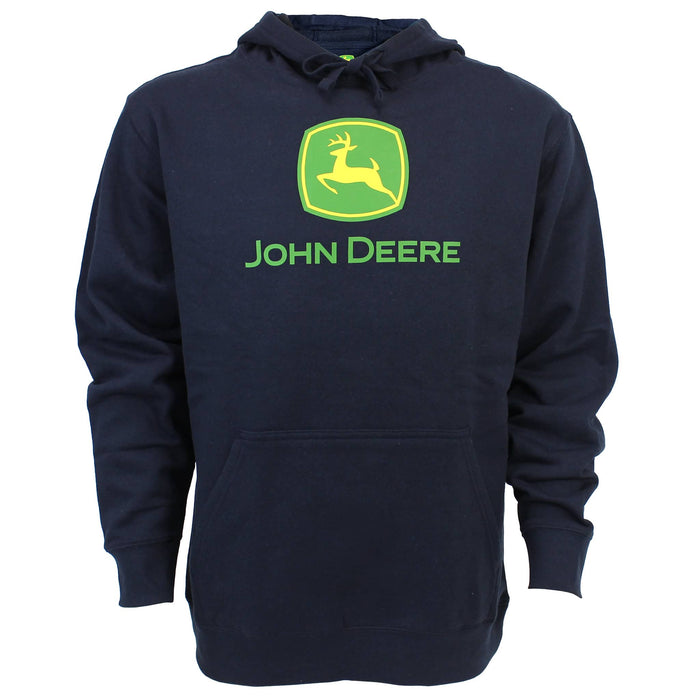 John Deere Modern Logo Navy Blue Hooded Sweatshirt