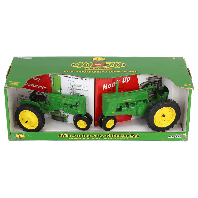 1/16 John Deere 40 and 70 Narrow Front Tractors, 2-Piece 50th Anniversary Collector Set by ERTL