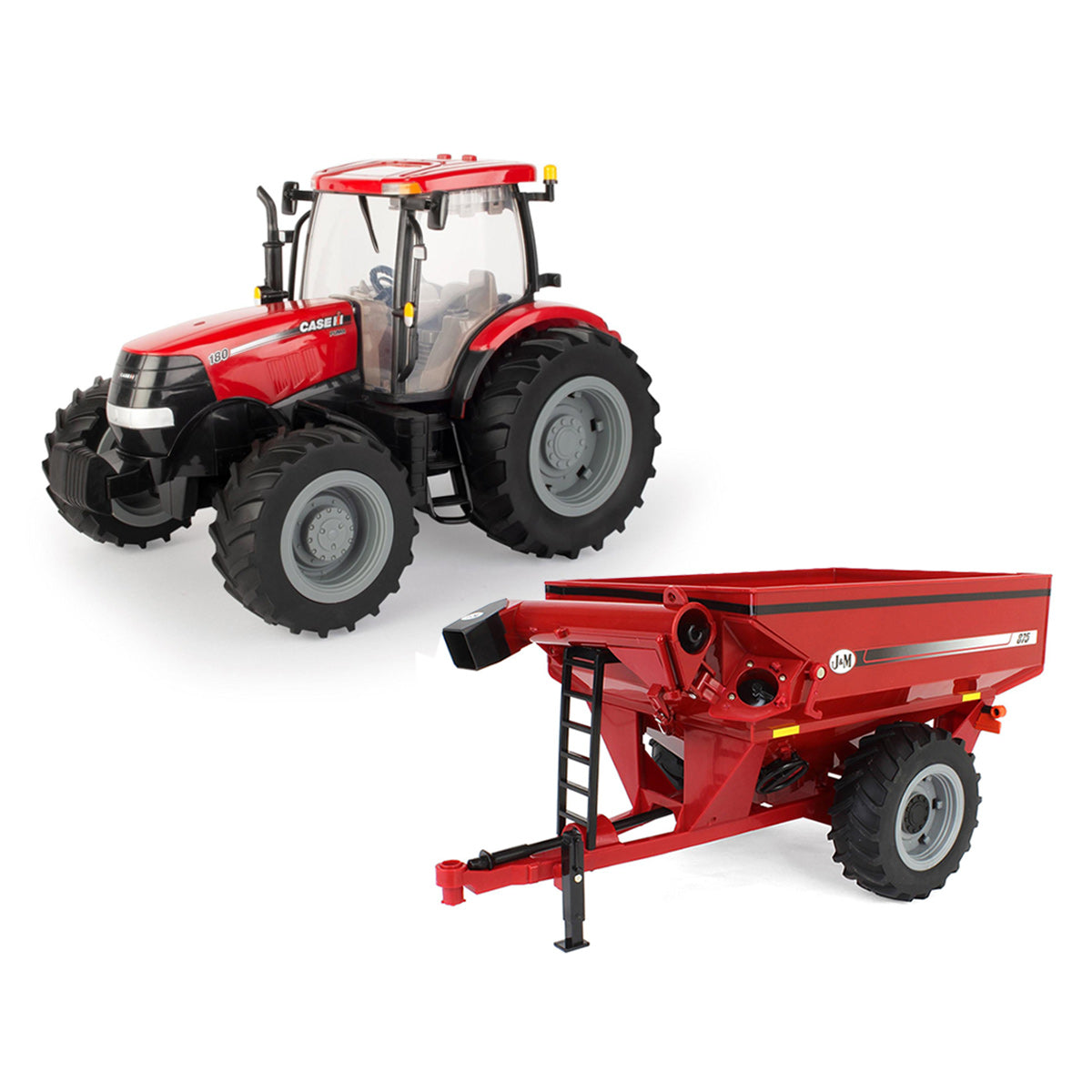 1/16 Case IH Puma 180 Tractor & Red J&M 875 Grain Cart Set, ERTL