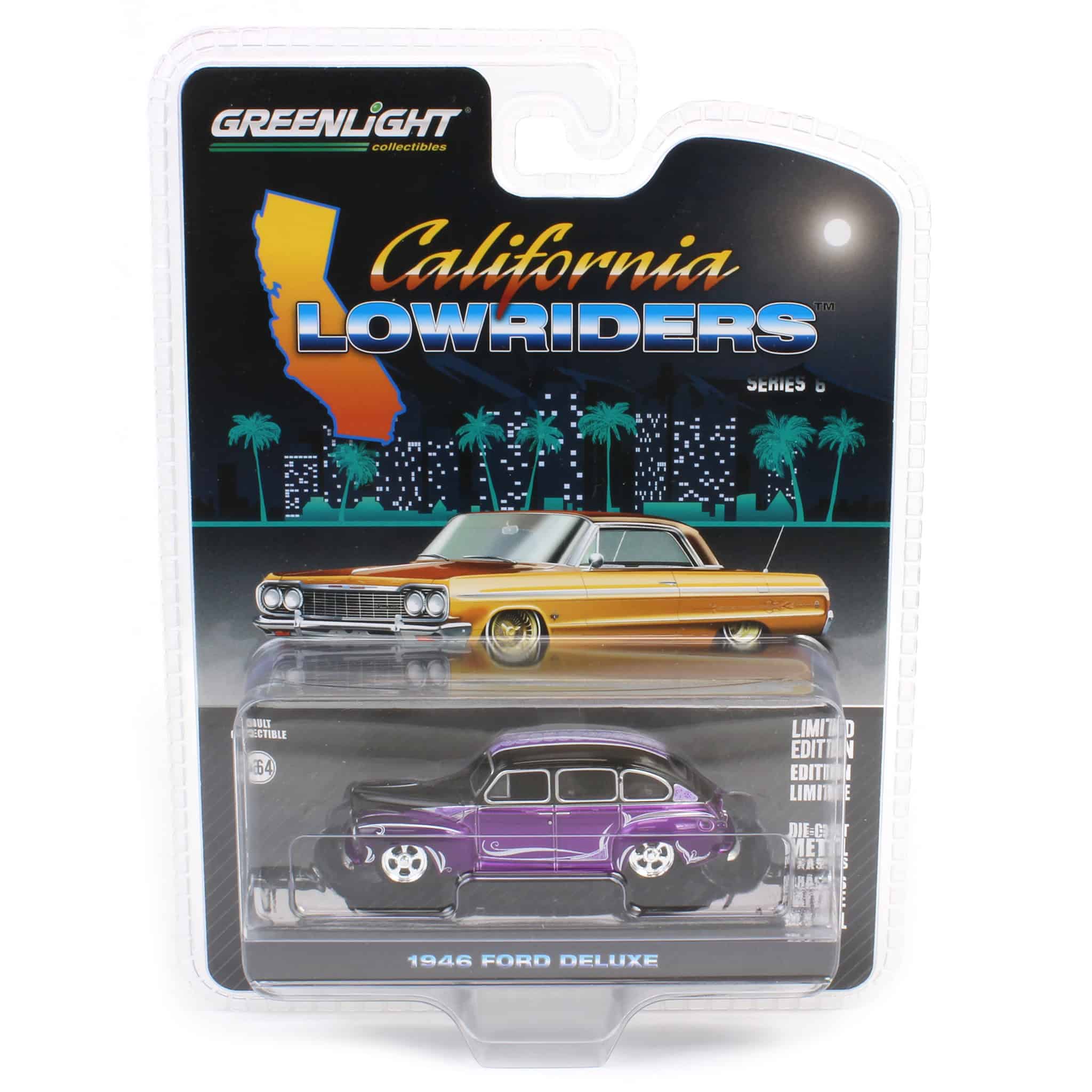 Pinstriped Chase ~ 1/64 1946 Ford Fordor Super Deluxe, Dark Purple
