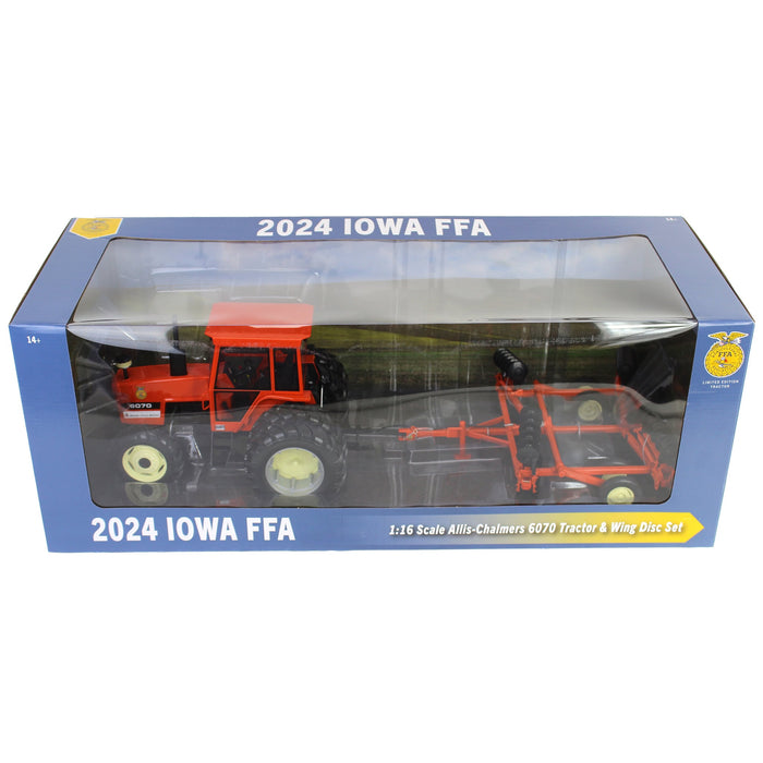 1/16 Allis Chalmers 6070 FWA with Rear Duals & Orange Wing Disc, 2024 Iowa FFA Limited Edition