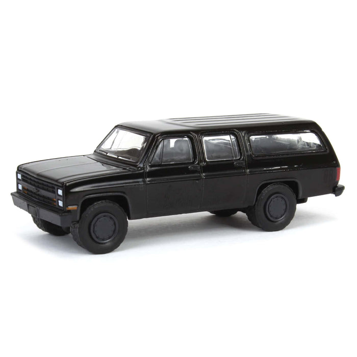 1/64 1985 Chevrolet Suburban C10 Custom Deluxe, Black Bandit Series 29