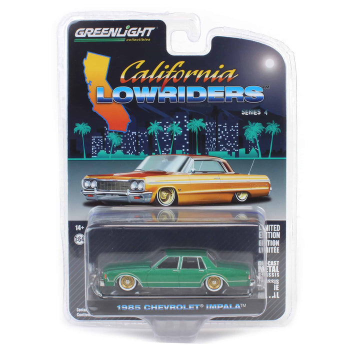 1/64 1985 Chevrolet Impala, Bright Green Metallic, California Lowriders Series 4