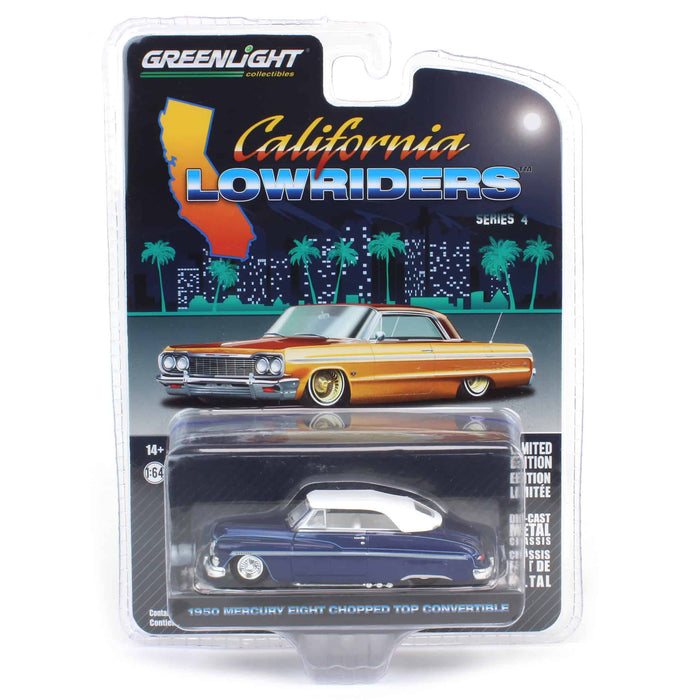 1/64 1950 Mercury Eight Chopped Top Convertible with Pinstripes, California Lowriders Series 4