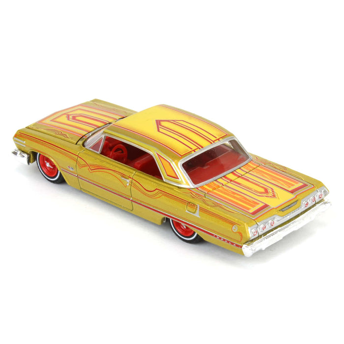 1/64 1963 Chevrolet Impala SS, Gold Metallic & Red, California Lowriders Series 4