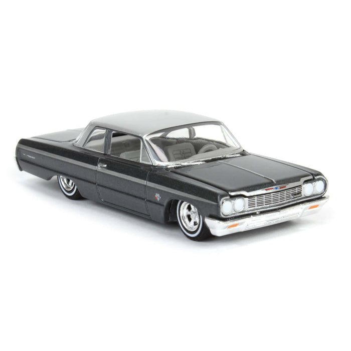 1/64 1964 Chevrolet Bel Air, Dark Gray & Silver Metallic, California Lowriders Series 6