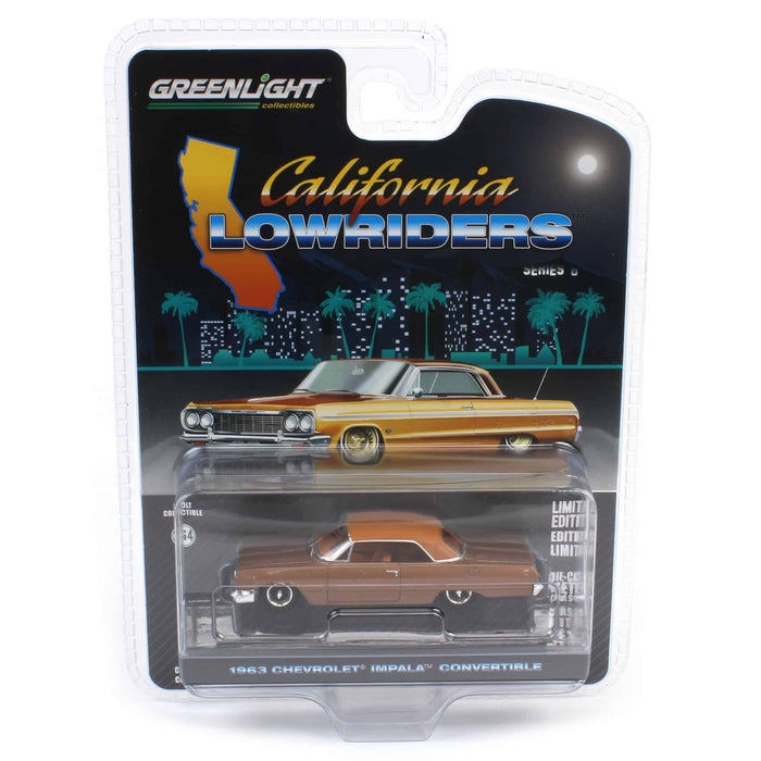 1/64 1963 Chevrolet Impala SS Convertible, Bronze Metallic, California Lowriders Series 6