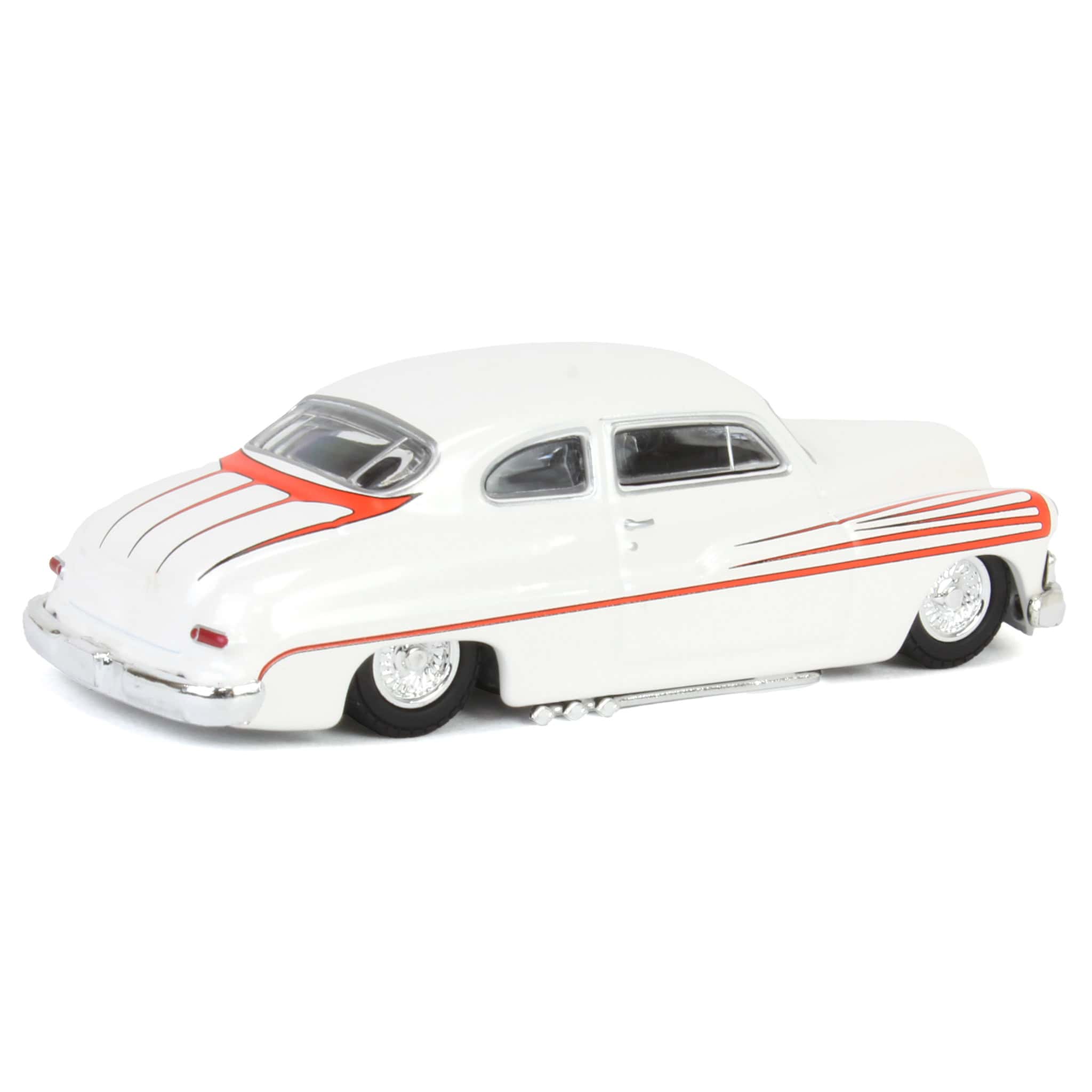 1/64 1950 Mercury Eight Coupe, Matte White with Metallic Orange
