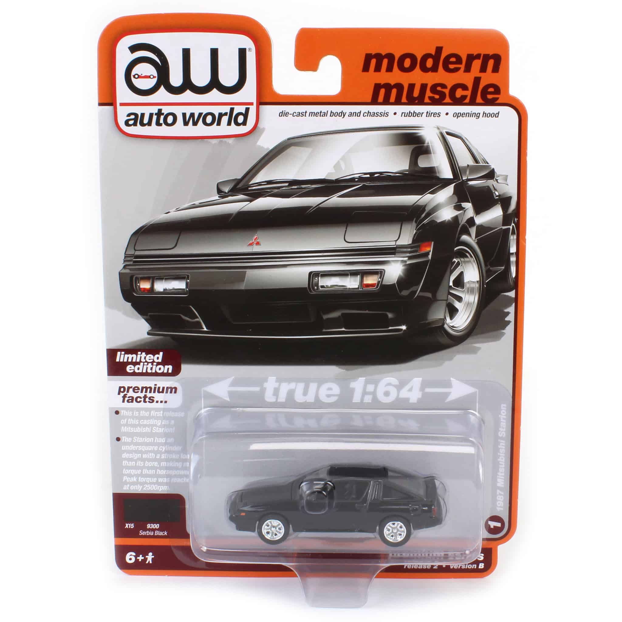 1/64 Auto World 2023 Release 2B, 1987 Mitsubishi Starion, Serbia