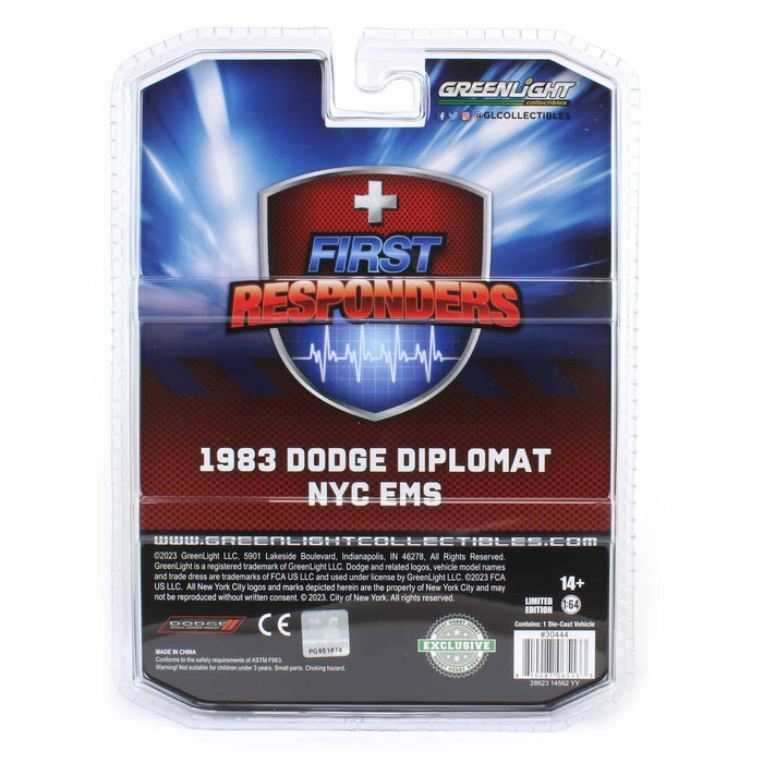 1/64 1983 Dodge Diplomat, NYC EMS First Responders, Hobby Exclusive