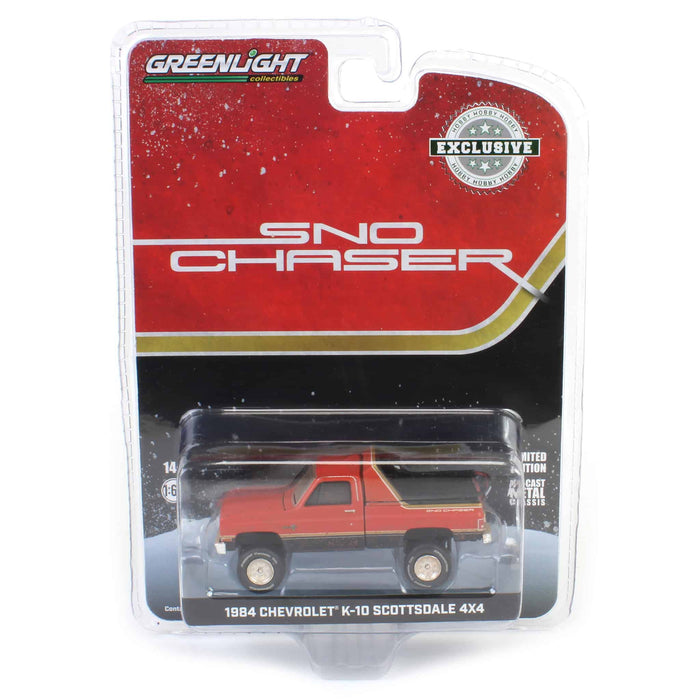 1/64 1984 Chevrolet K-10 Scottsdale 4x4, Weathered Sno Chaser, Hobby Exclusive