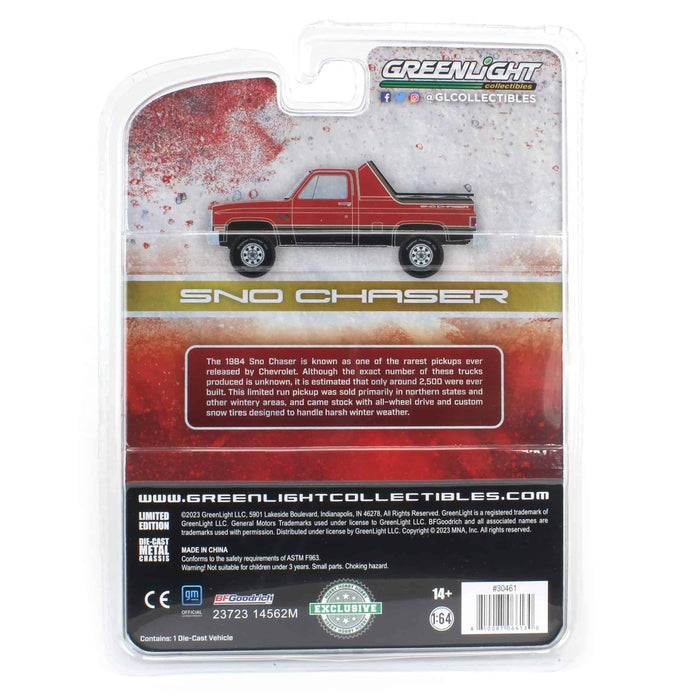 1/64 1984 Chevrolet K-10 Scottsdale 4x4, Weathered Sno Chaser, Hobby Exclusive