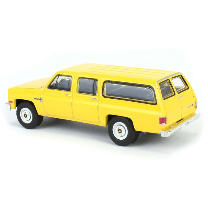 (B&D) 1/64 1987 Chevrolet Suburban K20 Custom Deluxe, Construction Yellow, Blue Collar Series 13 - Damaged Box