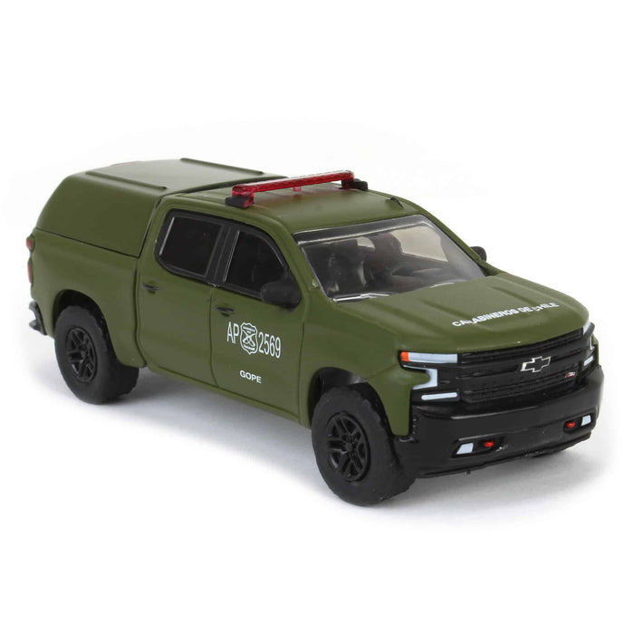 1/64 2021 Chevrolet Silverado LT Trail Boss Z71 with Camper Shell, Carabineros De Chile