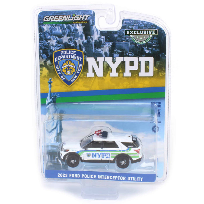 (B&D) 1/64 2023 Ford Police Interceptor Utility, NYPD, Hobby Exclusive - Damaged Box