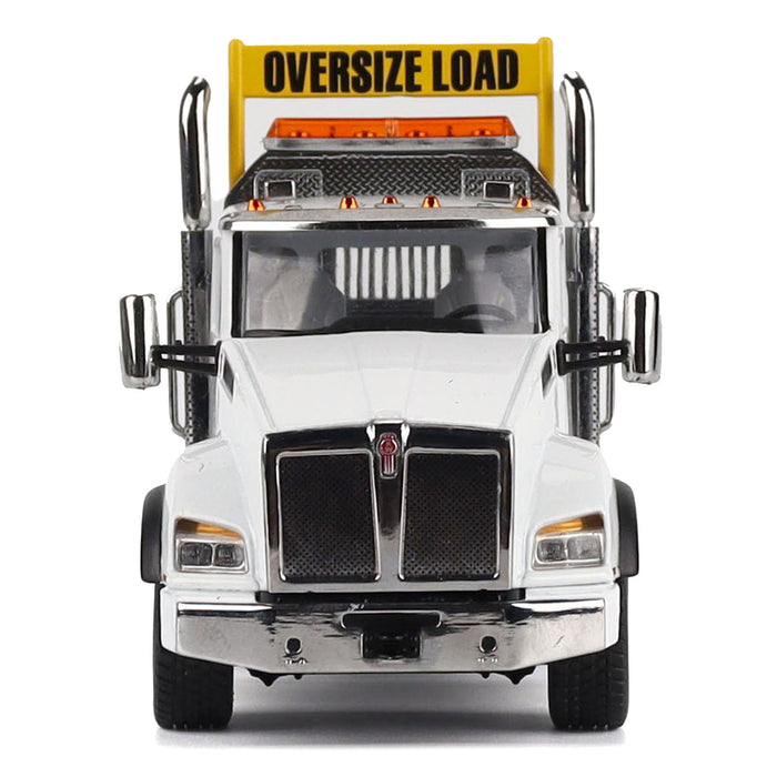 1/50 White Kenworth T880 SBFA with White Trail King TK120 HDG Lowboy Trailer