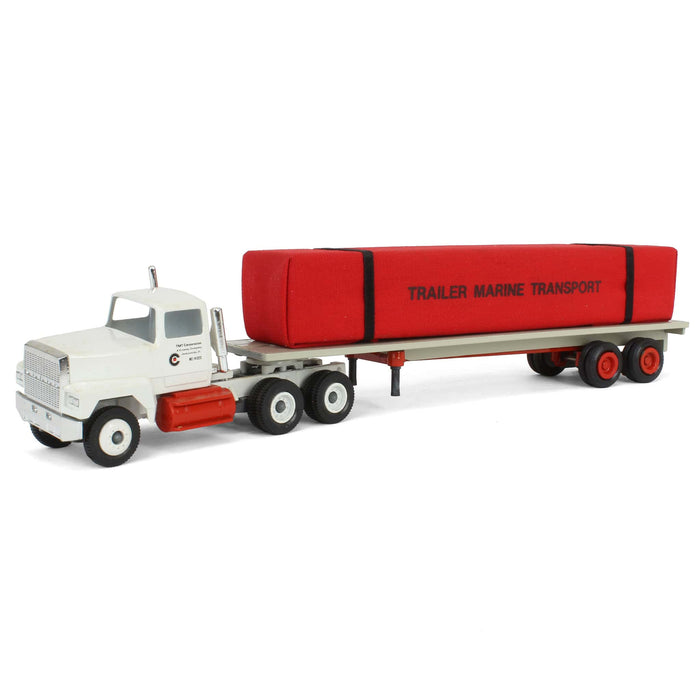 (B&D) 1/64 Winross Trailer Marine Transport semi and Flatbed Trailer - Damaged Item, Incorrect Box